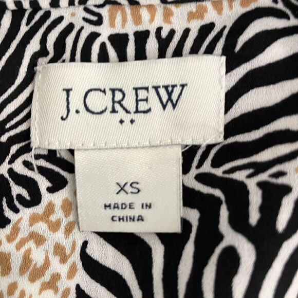 J. Crew Zebra 🦓 Print Blouse Sz XS - Picture 8 of 9